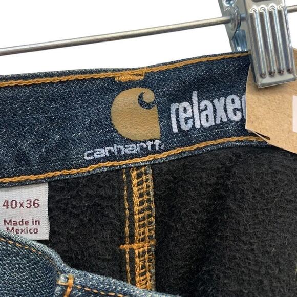 NWT CARHARTT Relaxed Fit Flannel-Lined 5 pocket Jean SZ 40 x 36 - Picture 6 of 8